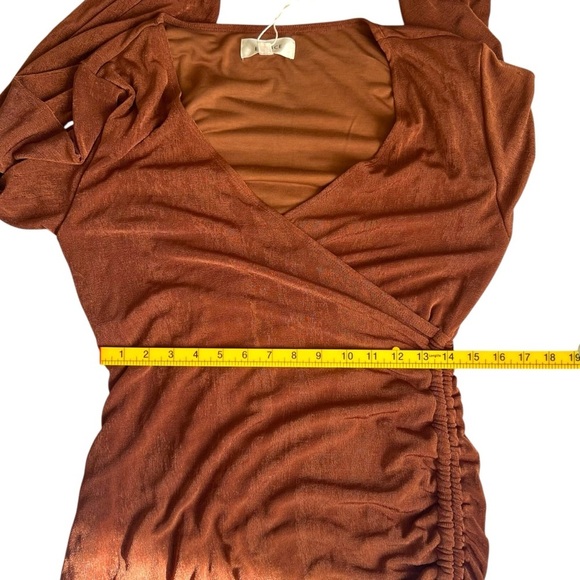 L*Space Melissa Dress Coffee Size Large NWT - Picture 9 of 11